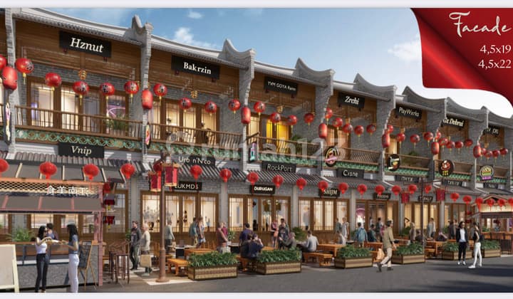 Jual 37 Juta atau 4,7M Rukan Petak Sembilan 9 Cin Te Yen 4,5X22 Type Ruko Plaza 2 Muka Pik2 - Sell Shop House Petak Sembilan 9 Cin Te Yen 4,5X22 Pik 2 Plaza 2 Face