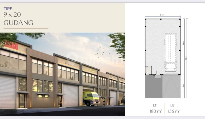 Jual Hanya 35 Juta Gudang Bizpark Pik 2 9x20 180 M2 Program Dp 0% Selama 2 Tahun - Sell Only 35 Million Warehouse Bizpark Pik2 9x20 180 Sqm