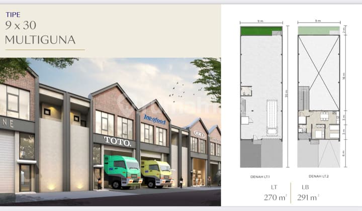 Jual Hanya 59 Juta Gudang Bizpark Pik 2 9X30 Multiguna Program Dp 0% Selama 2 Tahun - Sell Only 59 Million Warehouse Bizpark Pik 2 9X30 3 In One