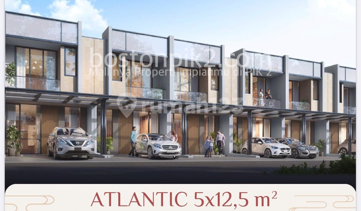 Jual Cicilan 62 Juta Rumah Bagan Cluster Kapitan 1 Pik 2 5x12,5 Atlantic Hoek 74,2 M2 2 Lantai Dp 0% Selama 5 Tahun
