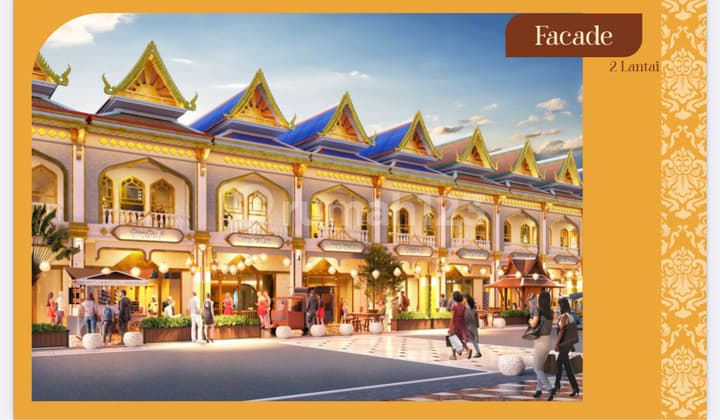 Jual Hanya 30 Juta Atau 4,3m Rukan Little Siam Si Mian Fo 67,5 M2 4,5x15 View 2 Lantai Pik 2 - Sell Shophouse 4,5x15 View 2 Floor Little Siam Si Mian Fo Pik2