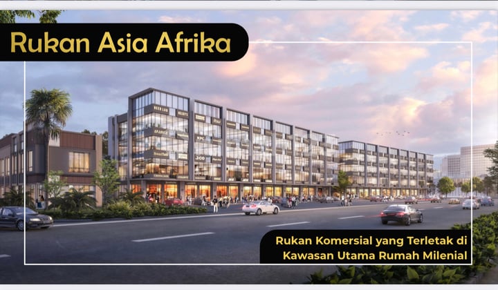 Jual Hanya 45 Juta Atau 6,3m Rukan Asia Afrika 4 Lantai Jalan Boulevard Row 50 Meter Pik2 - Sell Shop House Soho Jl Asia Afrika Boulevard Row 50m Pik2