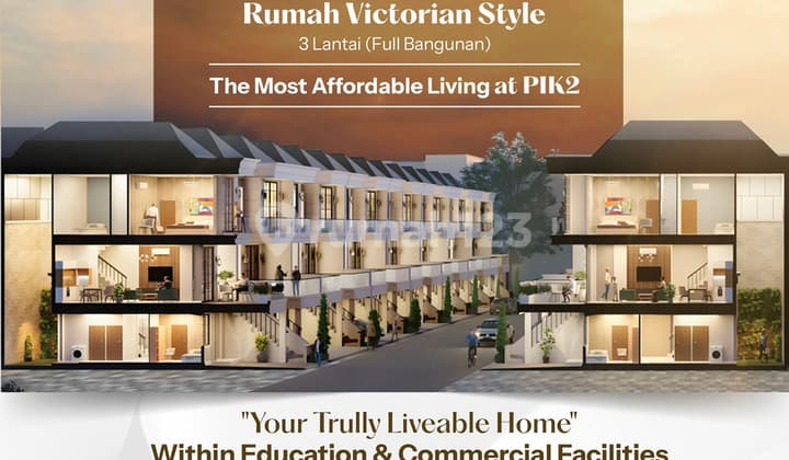 Jual Rumah Victoria Residence 1 Pik 2 5x15 3 Lantai Nevill 75 M2 Ada Program Dp 0% Selama 5 Tahun - Sell House Victoria Residence Pik2 5x15 Type Nevill 75 Sqm 3 Floor