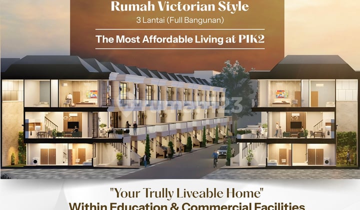 Jual Rumah Victoria Residence 1 Pik 2 5x15 3 Lantai Nevill 75 M2 Ada Program Dp 0% Selama 5 Tahun - Sell House Victoria Residence Pik2 5x15 Type Nevill 75 Sqm 3 Floor