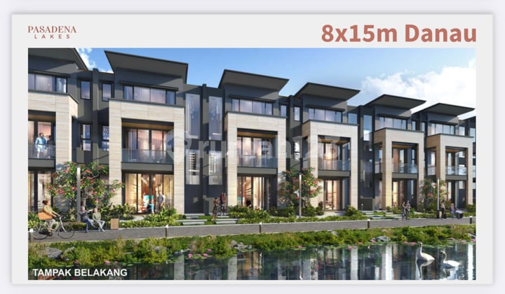 Jual Hanya 60 Juta Rumah Pasadena Lakes Pik 2 8x15 Lyra Danau Program Dp 0% Selama 18 Bulan - Sell New House 8x15 Lake 4 Bedroom 3 Floor Pik