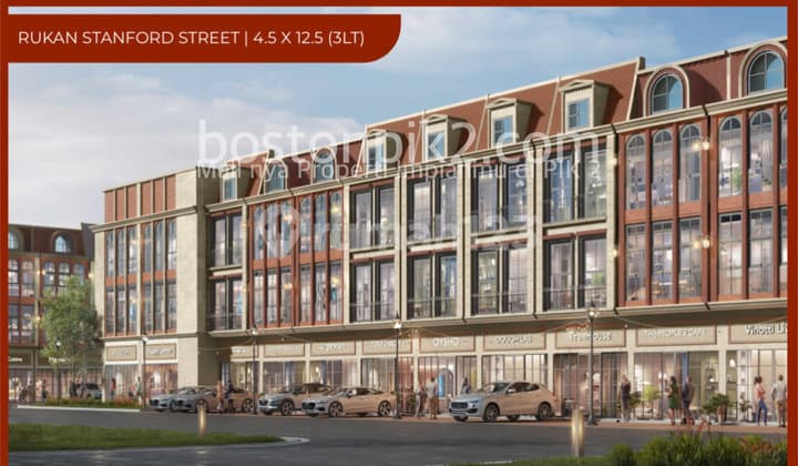 Jual Cicilan 26 Juta Rukan Ruko Stanford Street Badan Pik 2 4,5x12,5 Lb 197 M2 3 Lantai Program Dp 0% Selama 24 Bulan