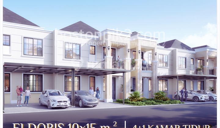 Jual Cicilan 119 Juta Rumah Bagan Cluster Kapitan 2 Pik 2 10x15 Eldoris 120 M2 2 Lantai Dp 0% Selama 5 Tahun