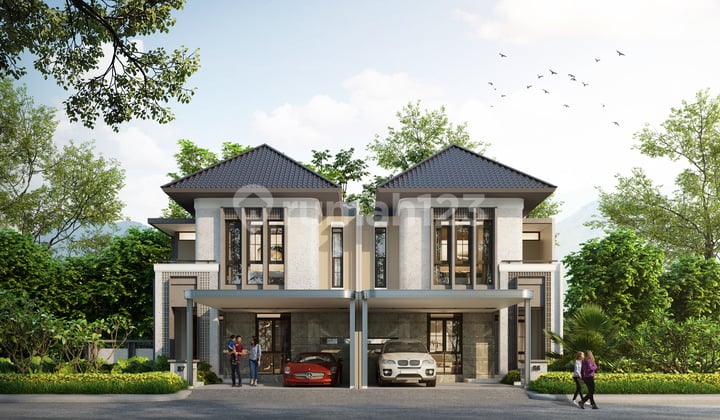 Rumah Baru di cluster askara Brahmapuri Podomoro Park Bandung ada danau , club house.