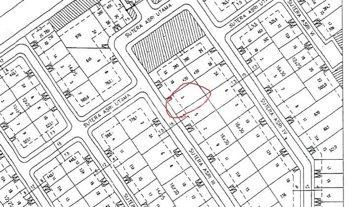 Dijual Cepat Kavling Sutera Asri Luas Tanah 480 m Dimensi 16 X 30 Badan Hadap Utara PPJB Harga 15 Juta Nego
