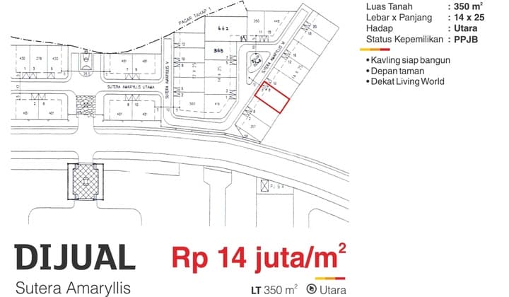 Hot Listing Dijual Kavling Siap Bangun Di Sutera Amaryliss Alam Sutera