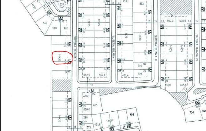 Dijual Kavling Sutera Buana Luas 420 m2 Badan 14 X 30 Selatan PPJB HArga 14.5 juta/m2 Dijual Kavling Sutera Buana Luas 420 m2 Badan 14 X 30 Selatan PPJB HArga 14.5 juta/m2