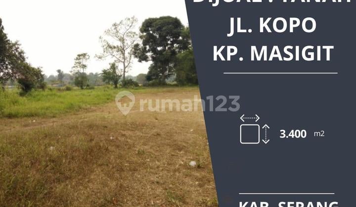 Dijual tanah di jalan kopo kabupaten serang surat ajb