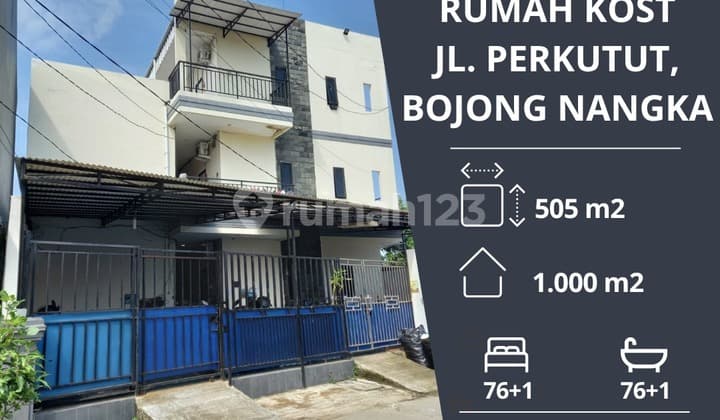 For quick sale: a boarding house on Jalan Perkutut Bojong Nangka, Tangerang, with occupancy above 95 percent.