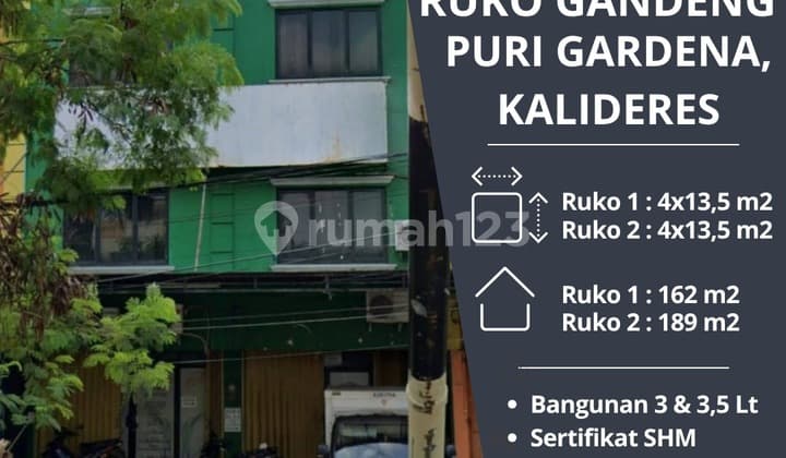 Dijual cepat unit ruko di puri gardena kalideres bebas banjir hadap barat harga nego