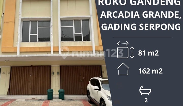 Dijual cepat unit ruko gandeng di arcadia grande gading serpong siap huni