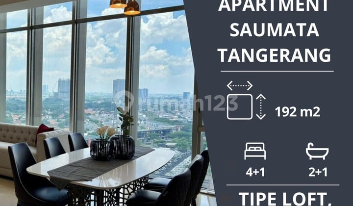 Disewakan Cepat Unit Apartement di Saumata Apartement Loft Full Furnish