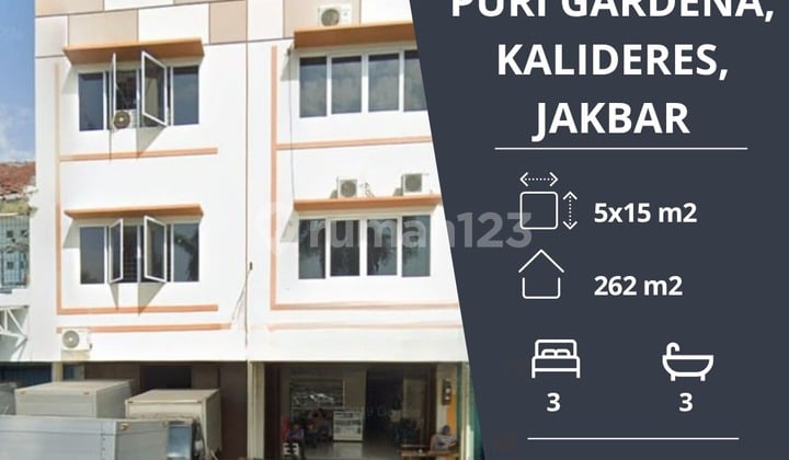 Dijual cepat unit ruko puri gardena boulevard siap huni hadap timur laut