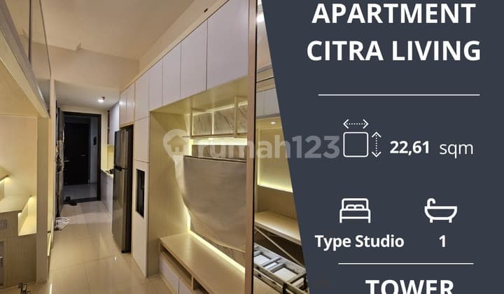 Dijual Cepat Unit Apartement Citra Living di Citra 7 Bagus Siap Huni Furnish