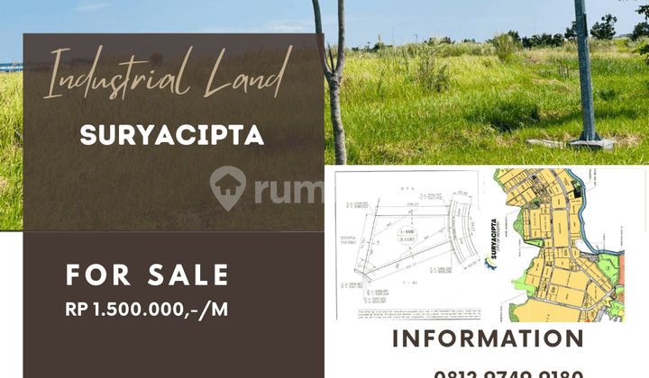 Dijual Termurah Tanah Industri Kawasan Suryacipta Karawang