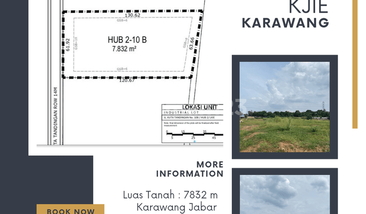 Dijual Tanah 7.832 M Kawasan Industri Kjie Lippo Karawang