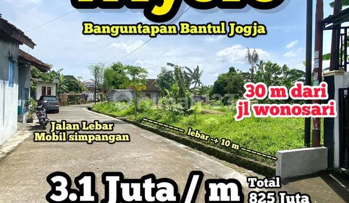 Tanah di Wiyoro hanya 30 mter dri jln raya Wonosari dkt ke Ringroad PLN Gedongkuning