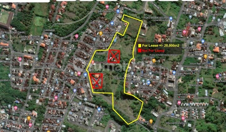 Tanah Sewa Itr Perumahan Goa Gong Ungasan Minimal 5 Are Keatas