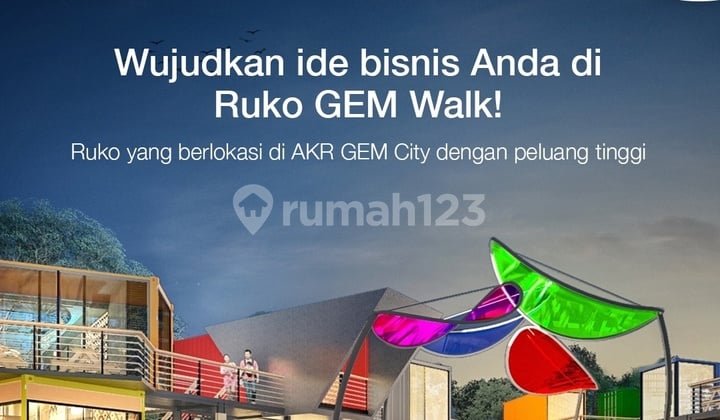 Two-Story Shophouse Gem Walk Akr Land Manyar Gresik
