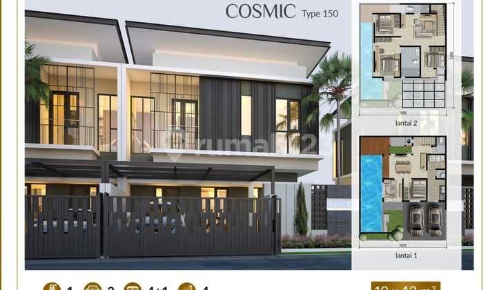 Rumah Mewah 2 Lantai Cluster Galeria Golden East Kebomas 1 Gresik