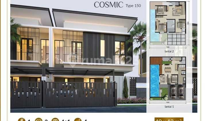 Rumah Mewah 2 Lantai Cluster Galeria Golden East Kebomas 1 Gresik