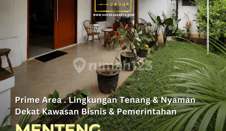 Rumah Menteng Tenang & Asri . Row Jalan Lebar