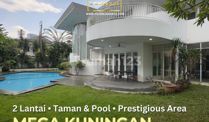 Mega Kuningan 2-Storey House with Pool & Spacious Garden. Elite Area.
