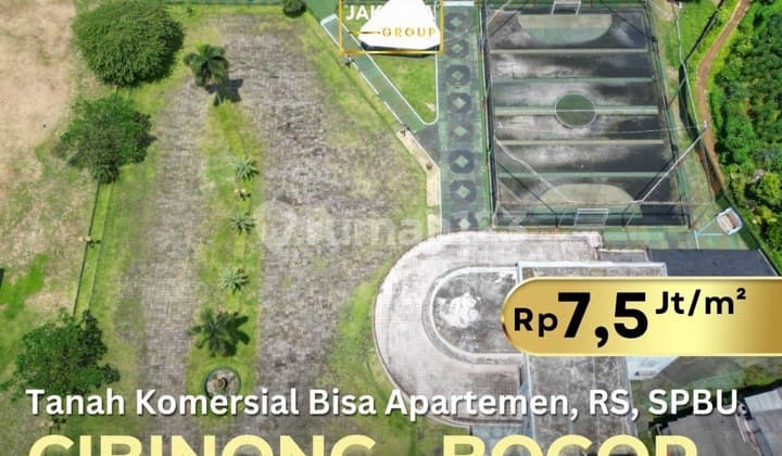 Tanah Komersial Cibinong Bogor Luas 1,3ha Bisa untuk Mall Apartemen RS