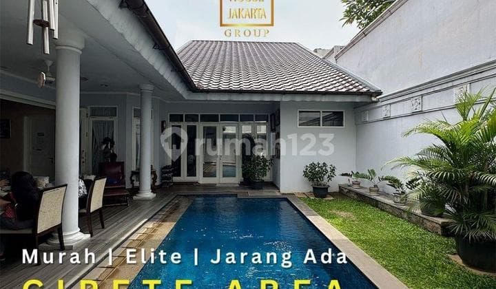 Rumah Bagus Cipete Area, Tenang, Fully Furnished, Taman Luas, Ada Pool