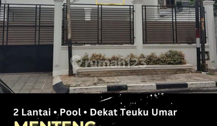 Menteng Rumah 2 Lantai ada Pool Dekat Teuku Umar, Jalan Lebar, elite
