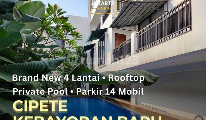 Cipete Kebayoran Baru Modern House Private Pool Garasi & Carport Bisa 14 Mobil