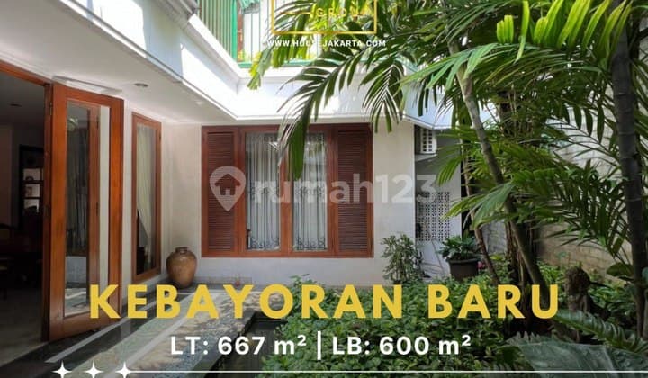 Premium Quiet & Shaded Kebayoran Baru Area House. 2 Floors, Square Land