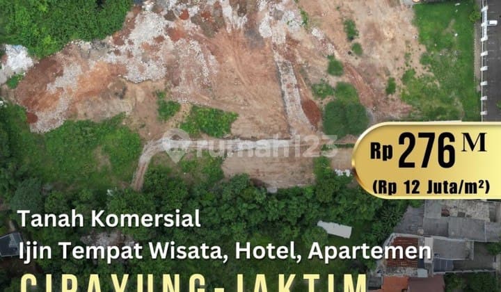 Tanah Komersial Cipayung 2,3 Hektar Ijin Tempat Wisata Hotel Apartemen