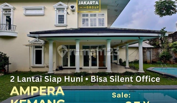 Ampera Kemang Rumah Klasik 2 Lantai, Pool, Taman Luas, Row Jalan Lebar