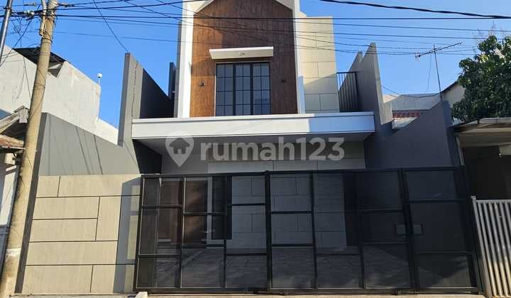 Drop 400Jt !! Rumah Modern Scandinavian Rungkut Asri Surabaya Timur 2 Lantai Baru Gress Layout Ciamik Dkt Merr