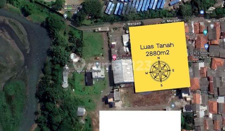 For Sale Land Calculation 2880 M2 in Ciputat Near Pamulang Toll Gate