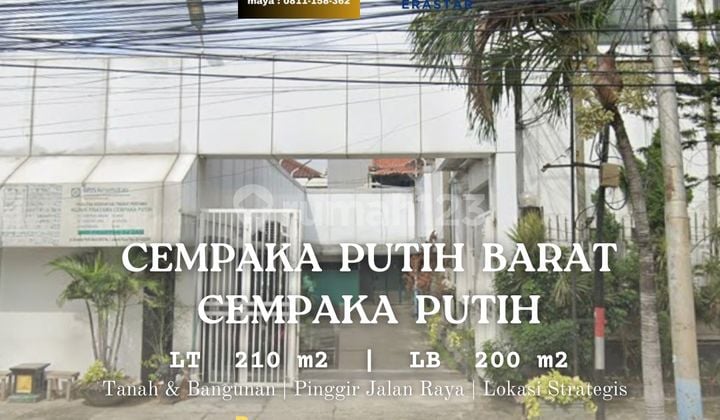 Rumah Jakarta Pusat Akses Pinggir Jalan Raya Strategis Cempaka Putih
