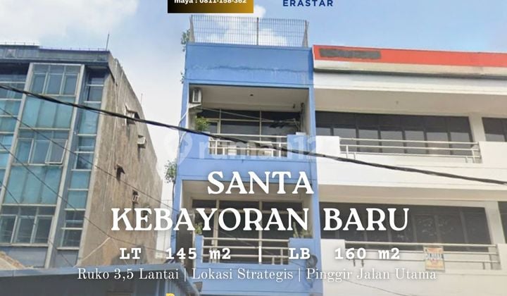 Rumah Ruko Santa Wolter Monginsidi Santa Kebayoran Baru Jakarta
