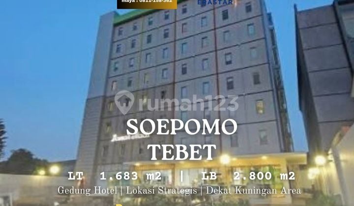 Dijual Hotel Tebet Jakarta Selatan 8 Lantai Parkir Luas