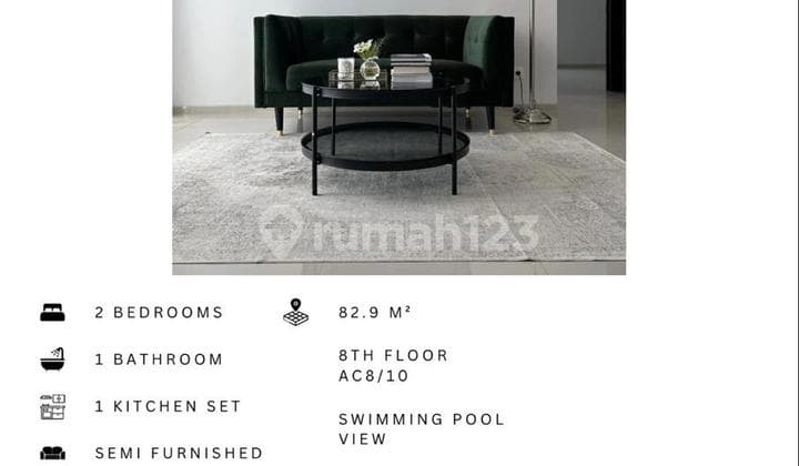Dijual 2Br Apartemen Semi Furnish The Accent Bintaro