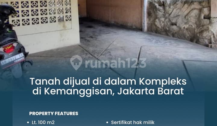 Tanah Dijual Di Dalam Kompleks Di Kemanggisan, Jakarta Barat
