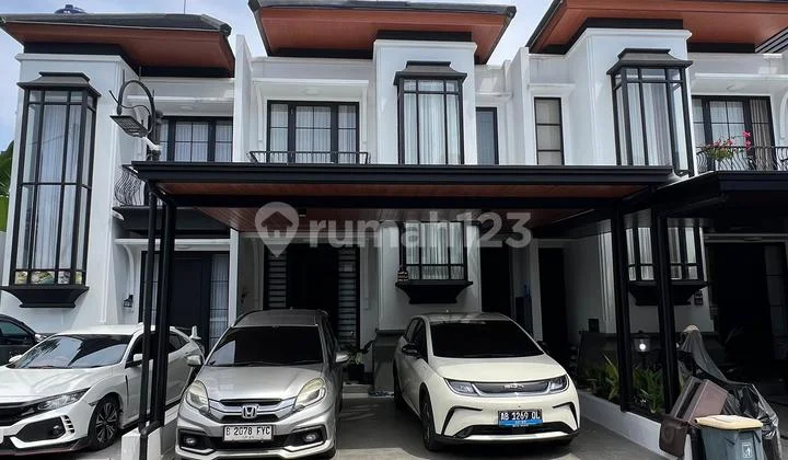 Translation: "For Sale: Mutiara Pratidina Cibubur Cluster House, Fully Furnished"