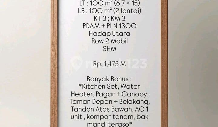 Dijual Rumah Gress Semi Furnished Wisma Bungurasih Lokasi Strategis