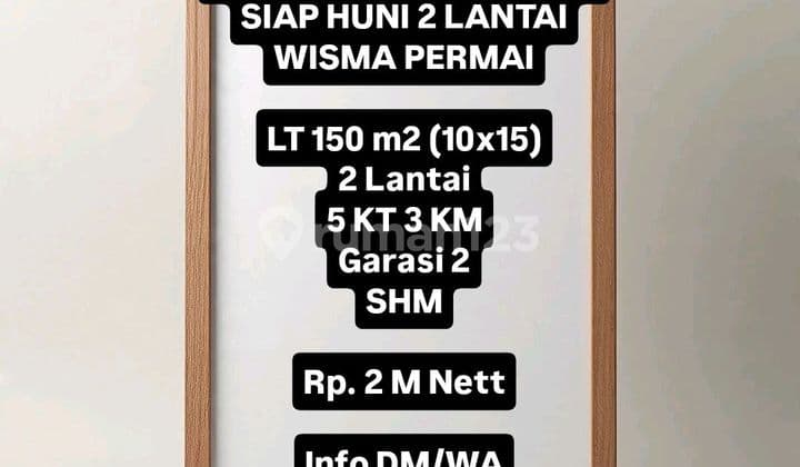 For Sale: Affordable 2-Story Ready-to-Occupy House in Wisma Permai