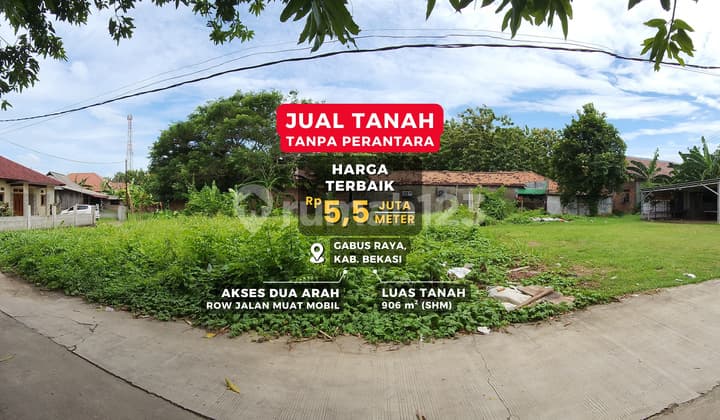 Tanah SHM Cocok untuk Ruko di Tambun Utara Bekasi Dekat Akses Tol