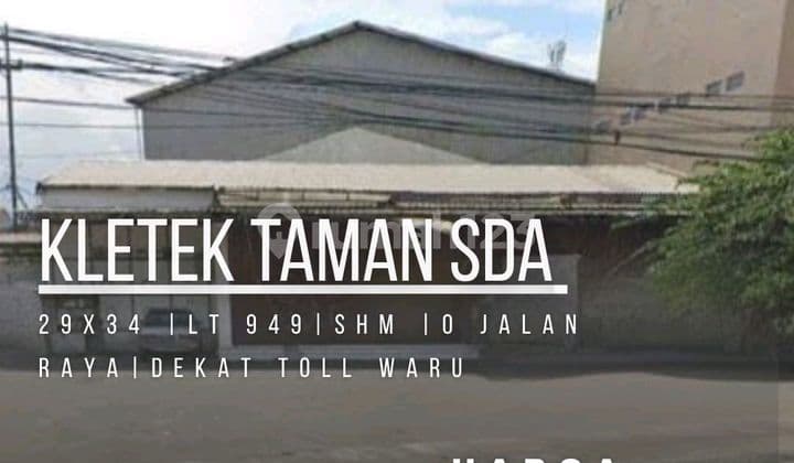 Jual Toko Harga Tanah Di Raya Gilang Kletek Sidoarjo